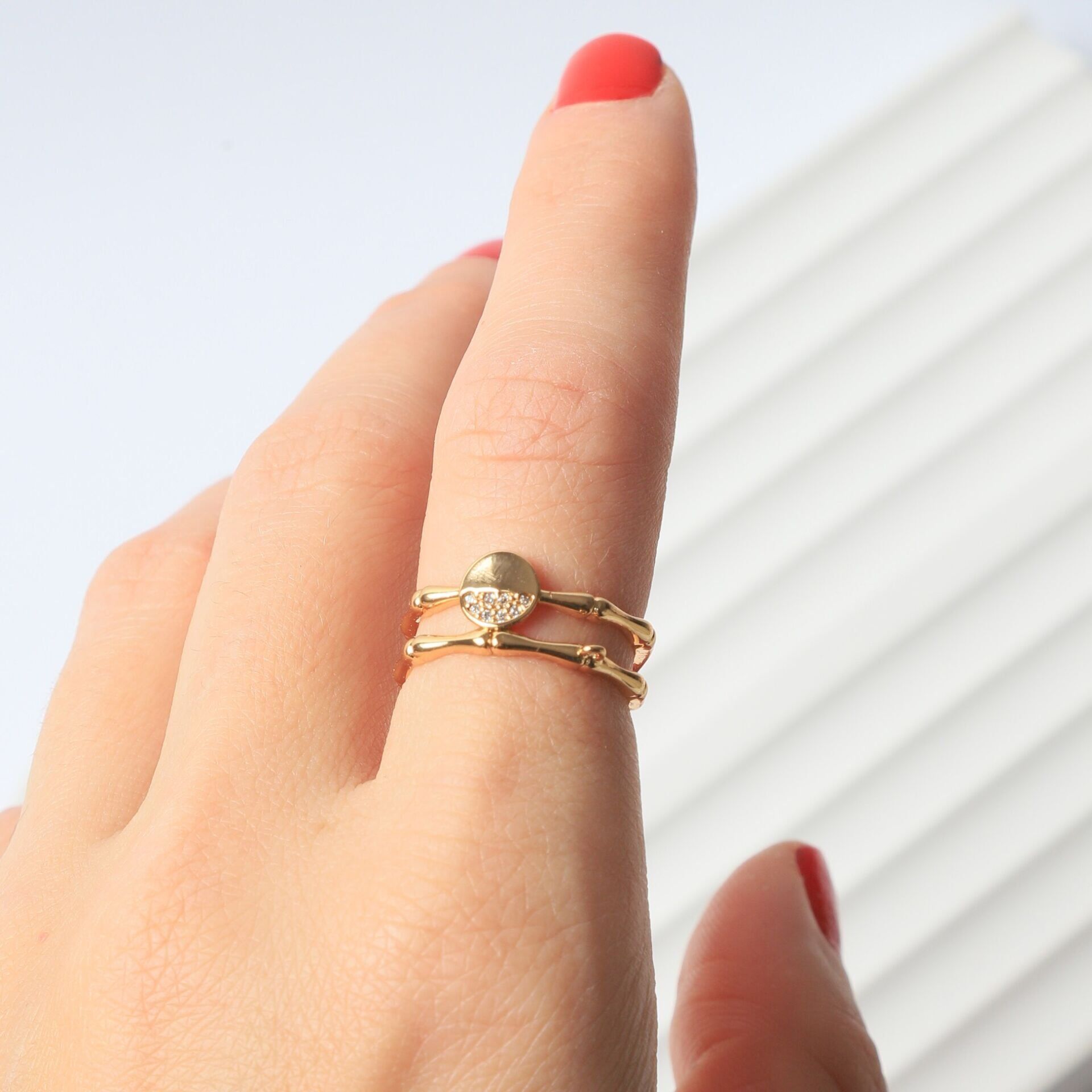 Neesa Özel Seri Ayarlanabilir YüzükGold