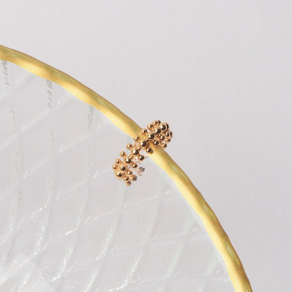 Neesa Özel Seri Mini Kıkırdak Küpe Çap:12mmGold Gold