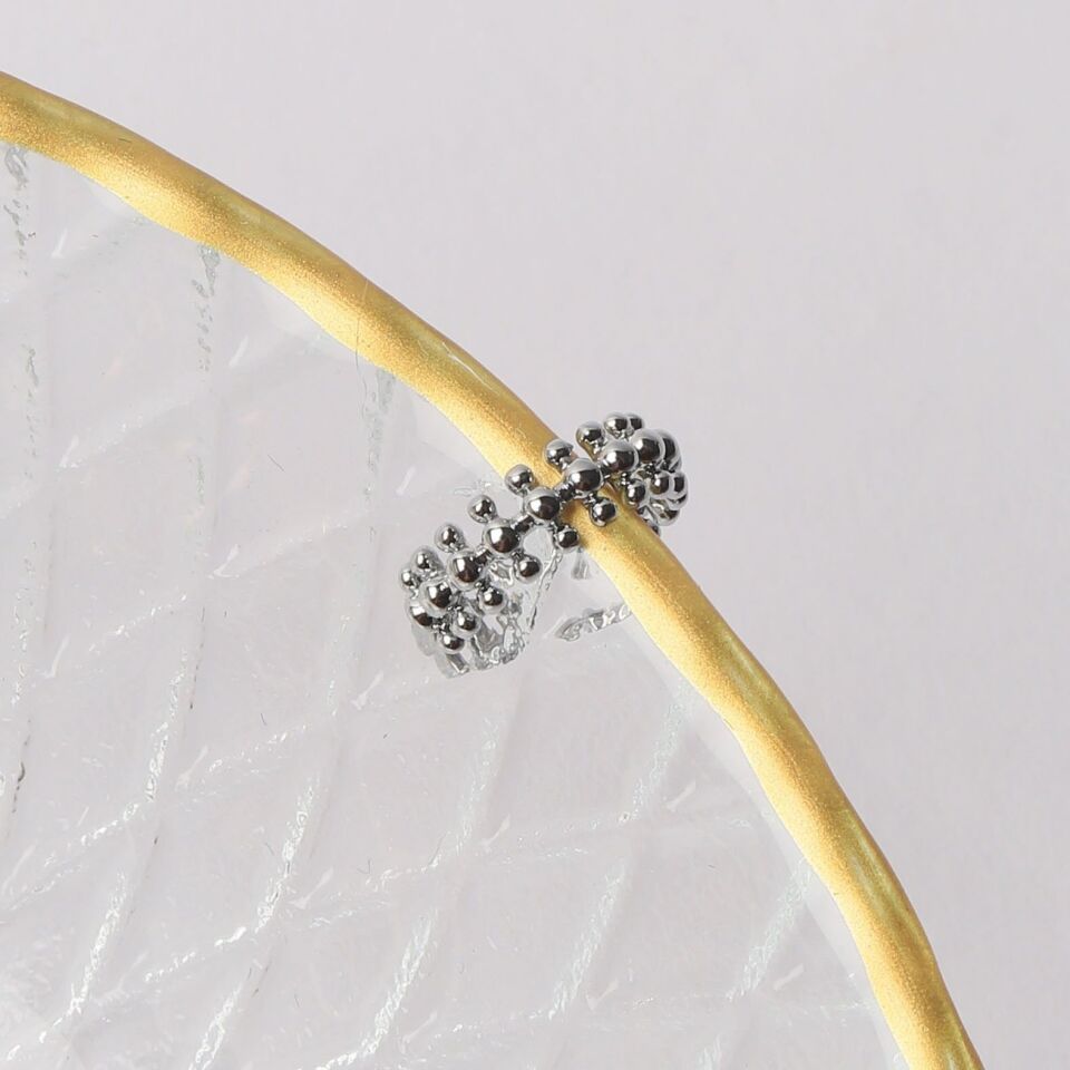 Neesa Özel Seri Mini Kıkırdak Küpe Çap:12mmGold Silver