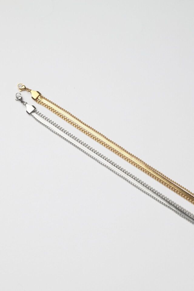 Neesa Çelik Çoklu İtalyan Zincir HalhalSilver