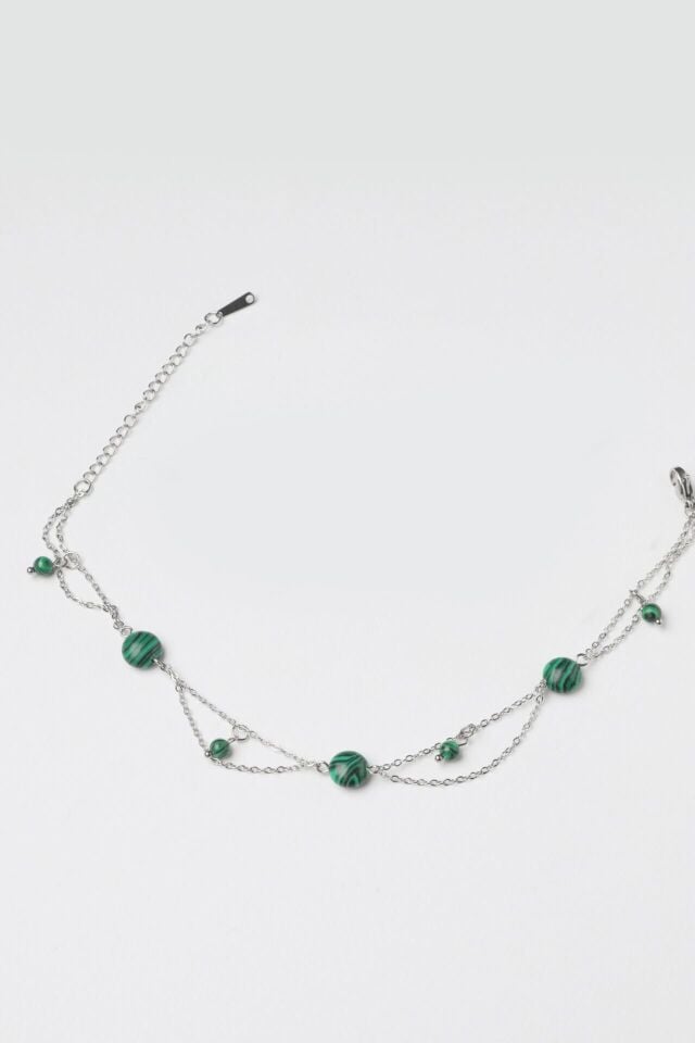 Neesa Çelik Yeşil Taşlı HalhalSilver