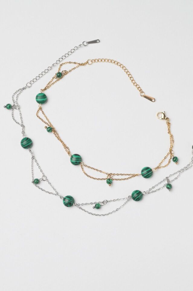 Neesa Çelik Yeşil Taşlı HalhalSilver