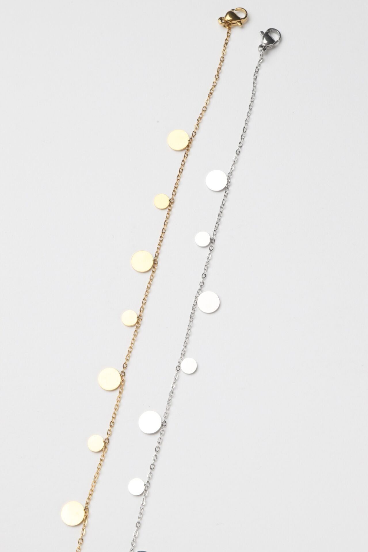 Neesa Çelik Yuvarlak Plaka Halhal Silver