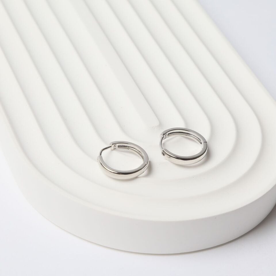 Neesa VIP Halka Küpe Silver20mm Silver - 20mm