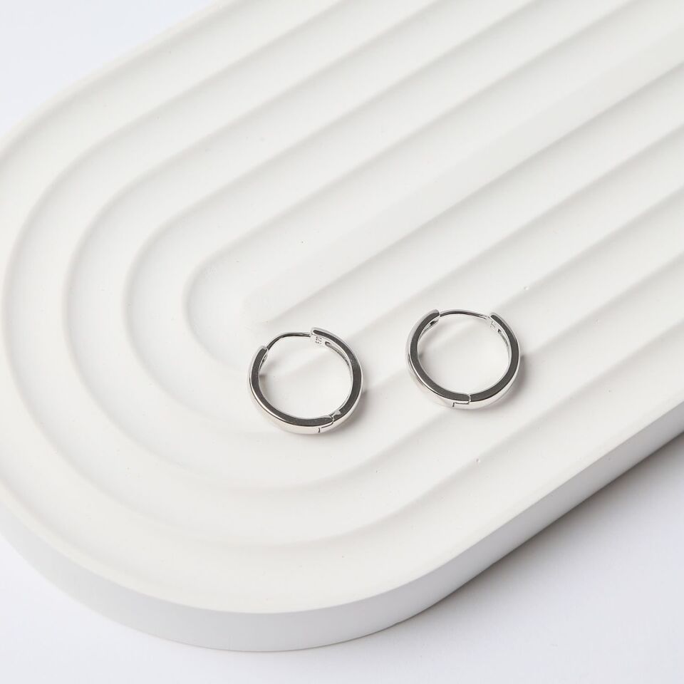 Neesa VIP Halka Küpe Silver20mm Silver - 17mm