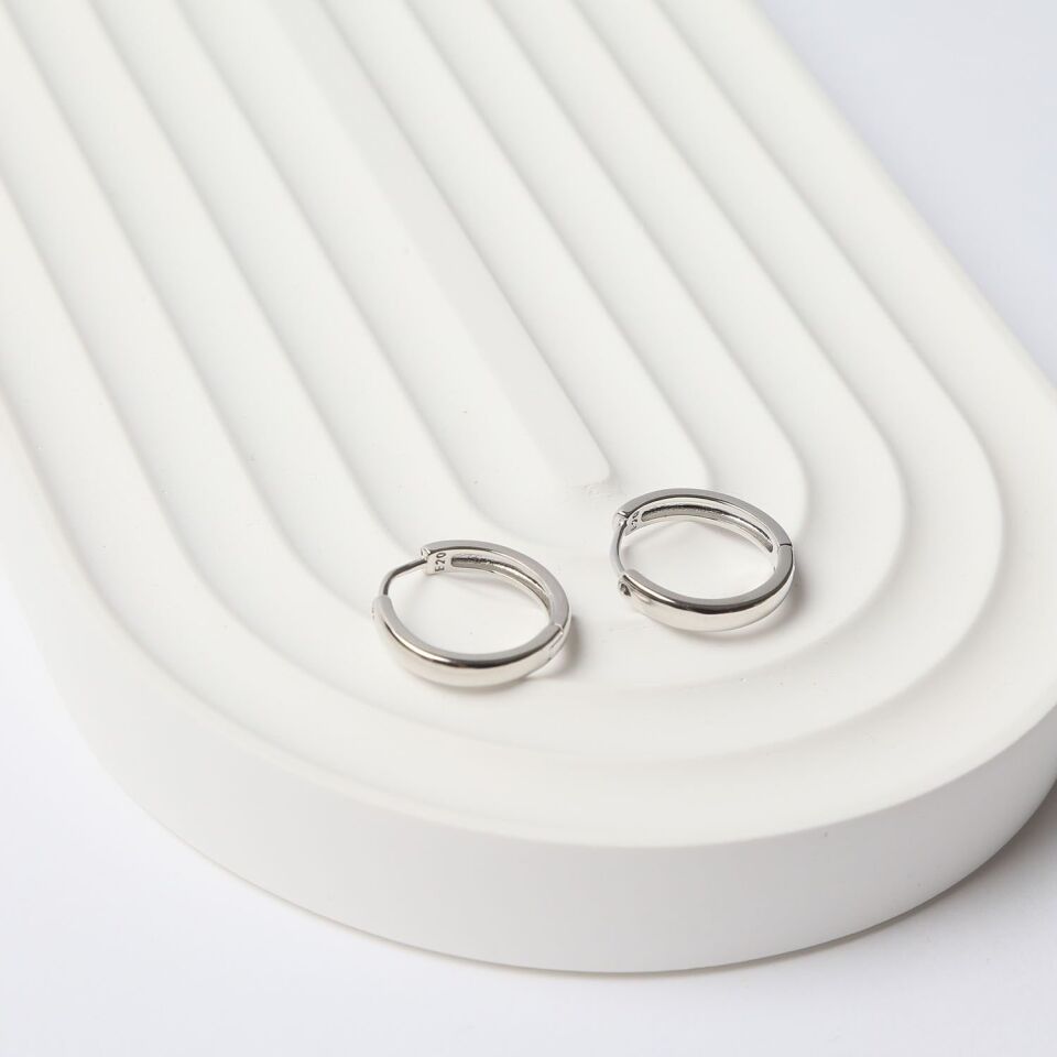 Neesa VIP Halka Küpe Silver20mm Silver - 15mm