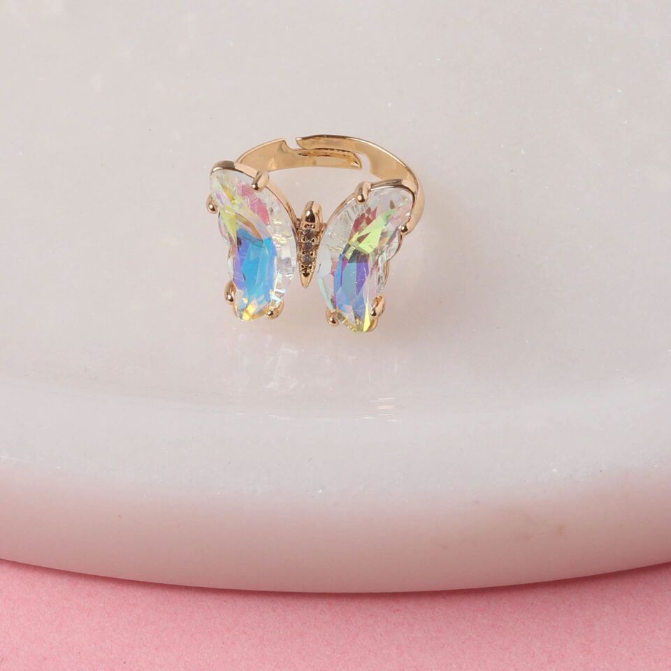 BEYAZ KELEBEK YÜZÜK